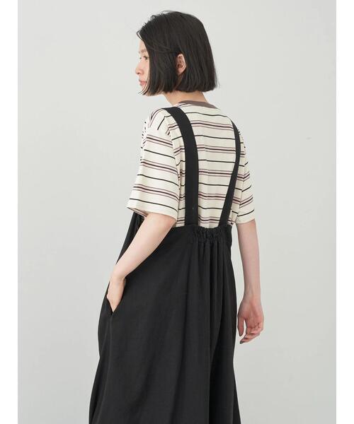 AMERICAN HOLIC(アメリカンホリック)の「半袖マルチボーダーカットプルオーバー(Tシャツ/カットソー・レディース・アイボリー/ブラウン・M/L)」の12枚目の写真