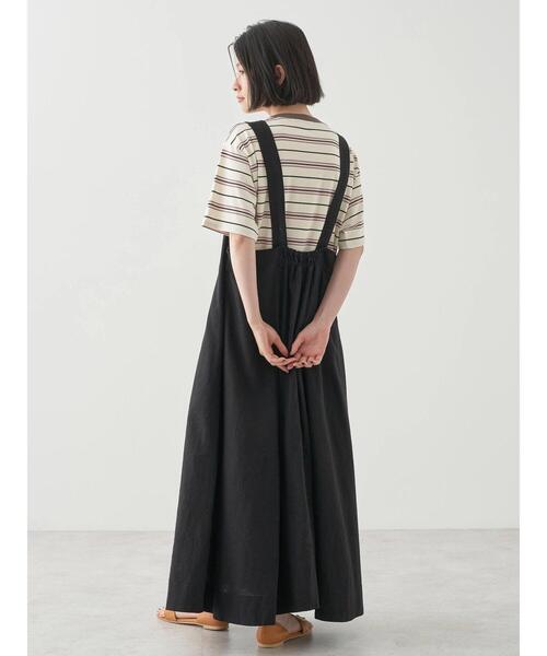 AMERICAN HOLIC(アメリカンホリック)の「半袖マルチボーダーカットプルオーバー(Tシャツ/カットソー・レディース・アイボリー/ブラウン・M/L)」の15枚目の写真