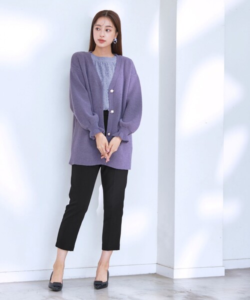 Tiaclasse（ティアクラッセ）の「【洗える】ギャザーネックレースブラウス（シャツ/ブラウス・レディース・ネイビー/オフホワイト/ラベンダー/ブラック・M/L/S）」の15枚目の写真