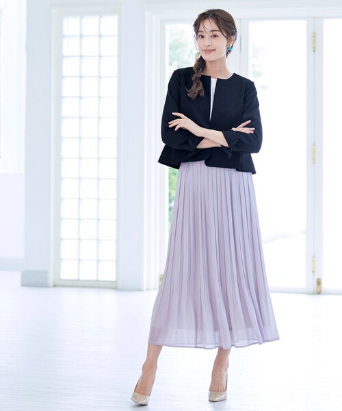 Tiaclasse（ティアクラッセ）の「【洗える】ギャザーネックレースブラウス（シャツ/ブラウス・レディース・ネイビー/オフホワイト/ラベンダー/ブラック・M/L/S）」の22枚目の写真