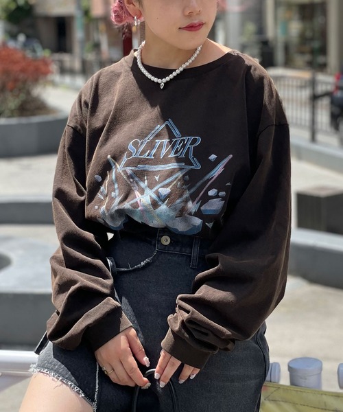 CIAOPANIC（チャオパニック）の「ヴィンテージ加工ロックロンT（T