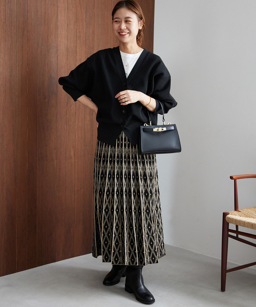 Torrazzo Donna（トラッゾドンナ）の「【TORRAZZO DONNA】リバーシブルスカートダイヤ（スカート・レディース・ブラック・FREE）」の2枚目の写真