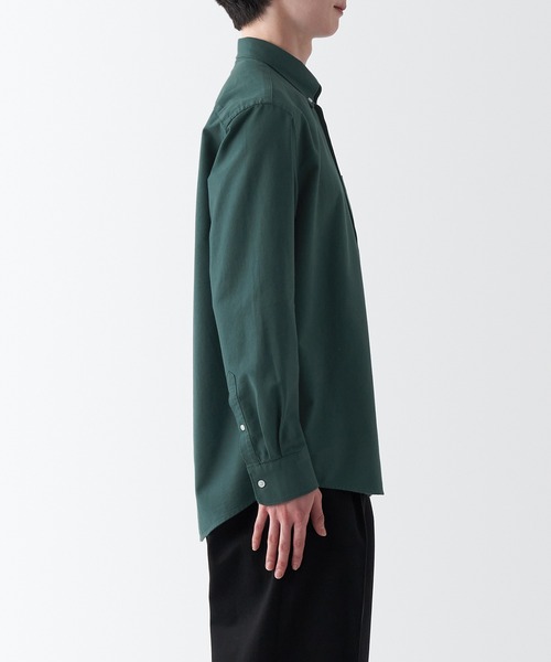 無印良品(ムジルシリョウヒン)の「洗いざらしオックスボタンダウン長袖シャツ(シャツ/ブラウス・メンズ・レッド系1/サックスブルー系/グリーン系/ブルー系1/ダークグリーン/バーガンディー/ネイビー系4/ネイビー系5・S/M/L/XL/XS/XXL)」の10枚目の写真