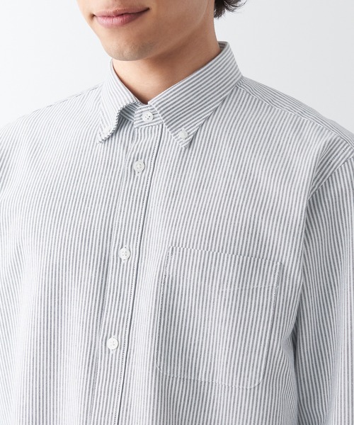 セレクトショップ SHIPS UNIQLO 無印良品 シャツ6枚セット 紳士 洗いざらしオックススタンドカラー長袖シャツ | 無印良品