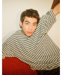 『Little Sunny Bite』 Stripe big tee