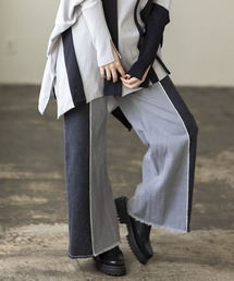 OSMOSIS | 切替デニムワイドパンツ(デニムパンツ)