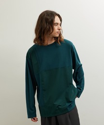 JUNRED | 異素材ブロック切り替えロンT(Tシャツ/カットソー)