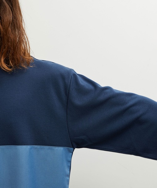 JUNRED(ジュンレッド)の「異素材ブロック切り替えロンT(Tシャツ/カットソー・メンズ・ベージュ系その他/ネイビー/ダークグリーン・M/LL/L)」の18枚目の写真