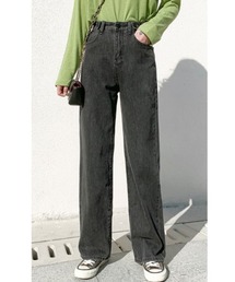 sorule（ソルレ）の「サイドベルトデニムワイドパンツ（デニムパンツ）」