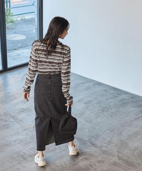 coen（コーエン）の「Aラインデニムスカート（デニムスカート・レディース・ブラック/コバルトブルー・M/L）」の9枚目の写真