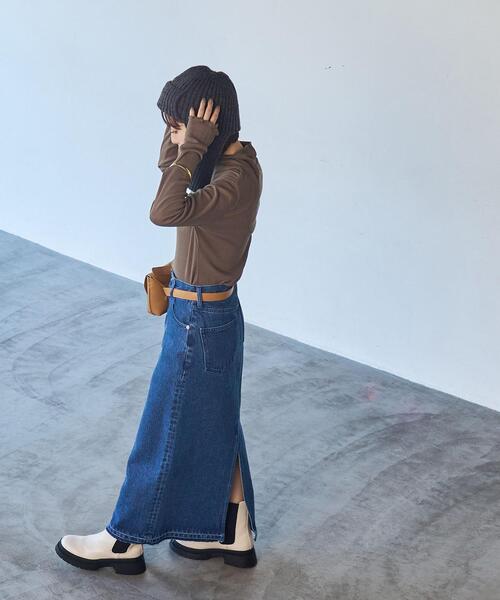 coen（コーエン）の「Aラインデニムスカート（デニムスカート・レディース・ブラック/コバルトブルー・M/L）」の16枚目の写真