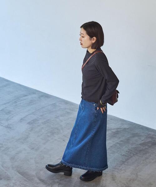 coen（コーエン）の「Aラインデニムスカート（デニムスカート・レディース・ブラック/コバルトブルー・M/L）」の17枚目の写真