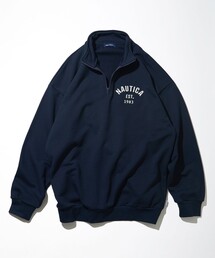 NAUTICA | NAUTICA/ノーティカ Felt Patch Arch Logo Cadet Collar Sweatshirt/フェルトパッチ アーチロゴ カデットカラー スウェットシャツ(スウェット)
