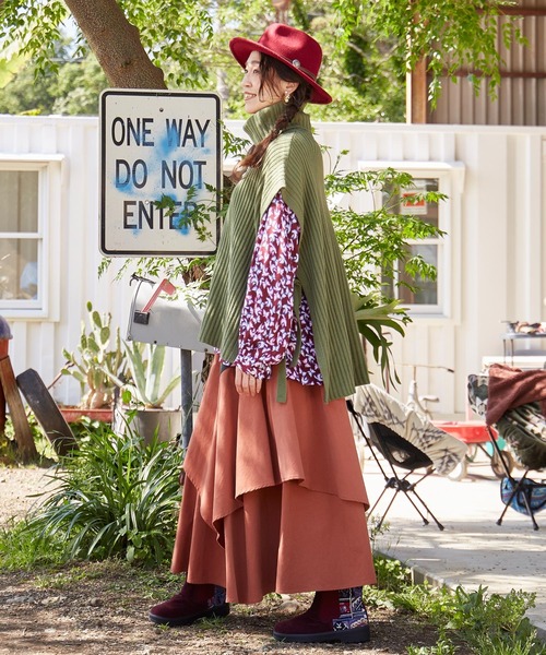 チャイハネ（チャイハネ）の「【チャイハネ】ルティアニットトップス（ニット/セーター・レディース・カーキ/オレンジ/ネイビー/ピンク/ホワイト/イエロー・FREE）」の15枚目の写真