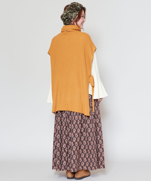 チャイハネ（チャイハネ）の「【チャイハネ】ルティアニットトップス（ニット/セーター・レディース・カーキ/オレンジ/ネイビー/ピンク/ホワイト/イエロー・FREE）」の11枚目の写真