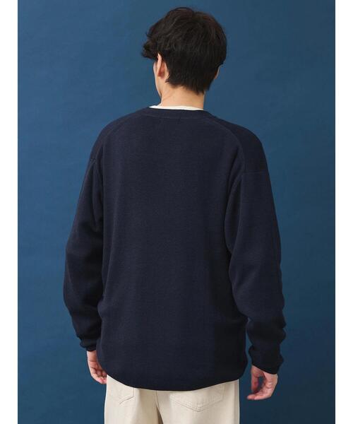 CRAFT STANDARD BOUTIQUE(クラフトスタンダードブティック)の「ブレンデッドヤーンVネックカーディガン(カーディガン/ボレロ・メンズ・ダークネイビー/ブラック/グレイッシュベージュ・L/M/XL)」の9枚目の写真