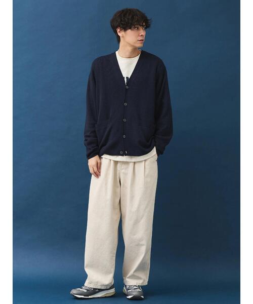 CRAFT STANDARD BOUTIQUE(クラフトスタンダードブティック)の「ブレンデッドヤーンVネックカーディガン(カーディガン/ボレロ・メンズ・ダークネイビー/ブラック/グレイッシュベージュ・L/M/XL)」の10枚目の写真