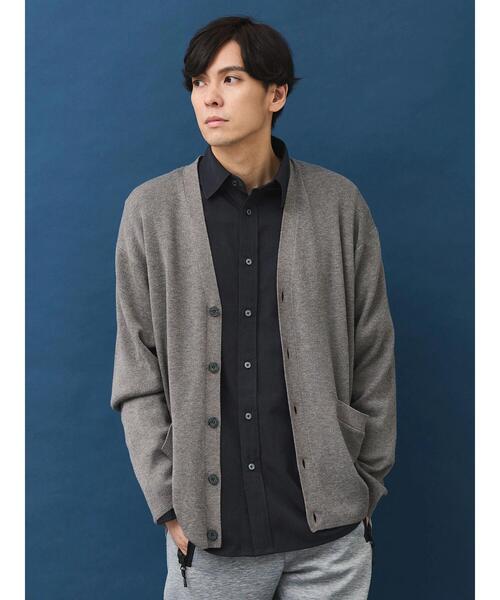 CRAFT STANDARD BOUTIQUE(クラフトスタンダードブティック)の「ブレンデッドヤーンVネックカーディガン(カーディガン/ボレロ・メンズ・ダークネイビー/ブラック/グレイッシュベージュ・L/M/XL)」の13枚目の写真