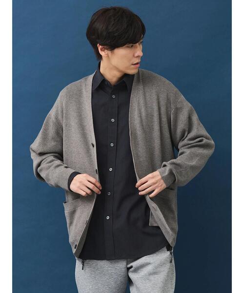 CRAFT STANDARD BOUTIQUE(クラフトスタンダードブティック)の「ブレンデッドヤーンVネックカーディガン(カーディガン/ボレロ・メンズ・ダークネイビー/ブラック/グレイッシュベージュ・L/M/XL)」の14枚目の写真