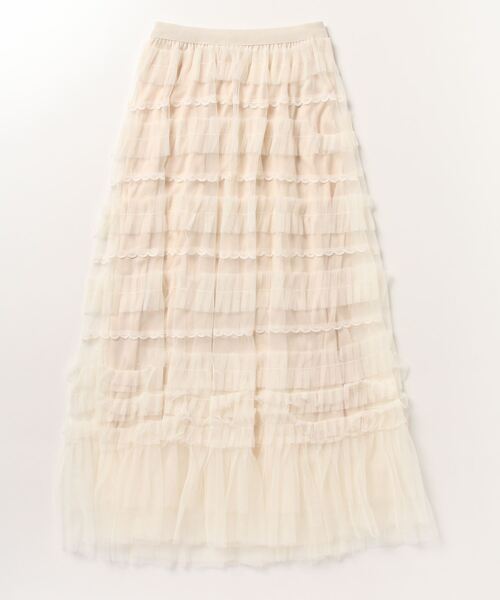 paravion（パラビオン）の「レースチュールティアードスカート（スカート・レディース・グレー/ブラック/ホワイト・FREE）」の5枚目の写真