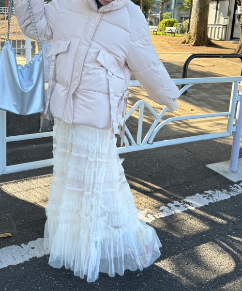 paravion（パラビオン）の「レースチュールティアードスカート（スカート・レディース・グレー/ブラック/ホワイト・FREE）」の14枚目の写真