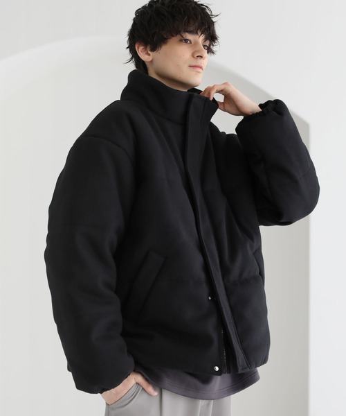 ETELIO（エテリオ）の「メルトンスタンドネックエコダウンジャケット（ダウンジャケット/コート・メンズ・グレー/モカ/チャコール/ブラック/ワイン・L/S/M）」の8枚目の写真