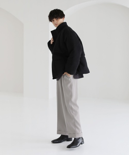 ETELIO（エテリオ）の「メルトンスタンドネックエコダウンジャケット（ダウンジャケット/コート・メンズ・グレー/モカ/チャコール/ブラック/ワイン・L/S/M）」の15枚目の写真