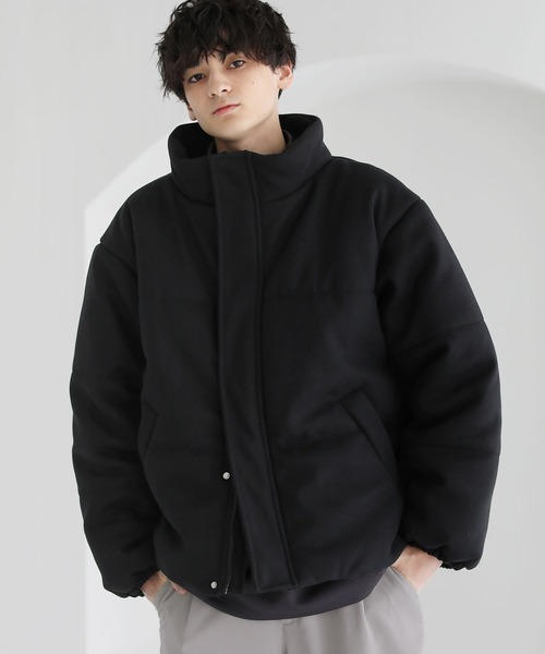 ETELIO（エテリオ）の「メルトンスタンドネックエコダウンジャケット（ダウンジャケット/コート・メンズ・グレー/モカ/チャコール/ブラック/ワイン・L/S/M）」の6枚目の写真