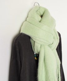 大判ボリュームマフラー ブロックチェック/無地