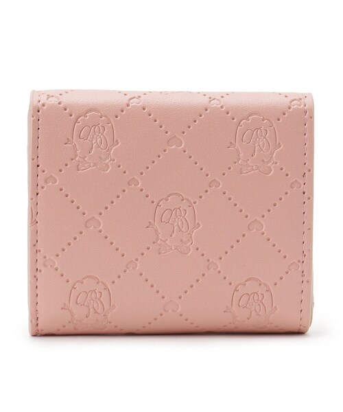 Ober Tashe(オーバータッシェ)の「リボン ビジュー ボックスコイン3ツ折財布 三つ折り財布 ミニ財布 ミニウォレット(財布・レディース・アイボリー/ピンク系/ブラック・FREE)」の5枚目の写真