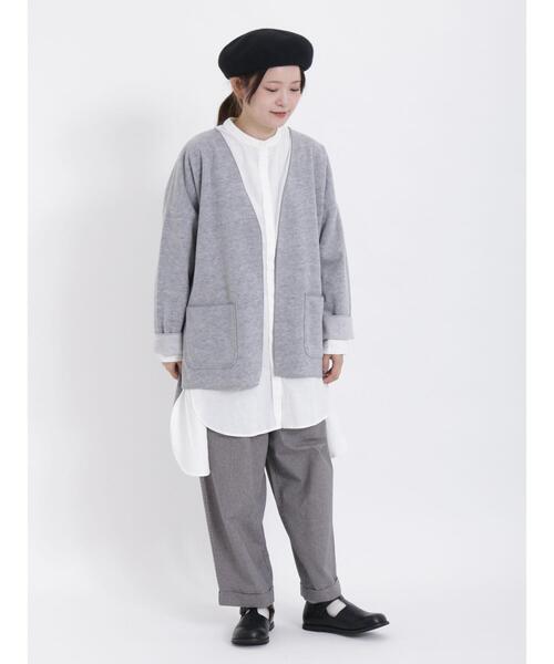 Samansa Mos2（サマンサ モスモス）の「TRシャギートッパージャケット（ノーカラージャケット・レディース・ブラウン/チャコールグレー/グレー/ベージュ・F）」の15枚目の写真