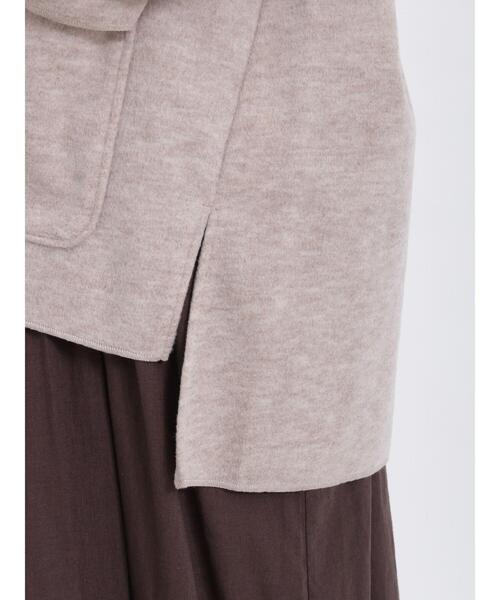 Samansa Mos2（サマンサ モスモス）の「TRシャギートッパージャケット（ノーカラージャケット・レディース・ブラウン/チャコールグレー/グレー/ベージュ・F）」の9枚目の写真