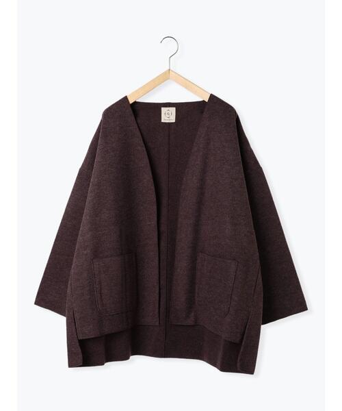 Samansa Mos2（サマンサ モスモス）の「TRシャギートッパージャケット（ノーカラージャケット・レディース・ブラウン/チャコールグレー/グレー/ベージュ・F）」の11枚目の写真