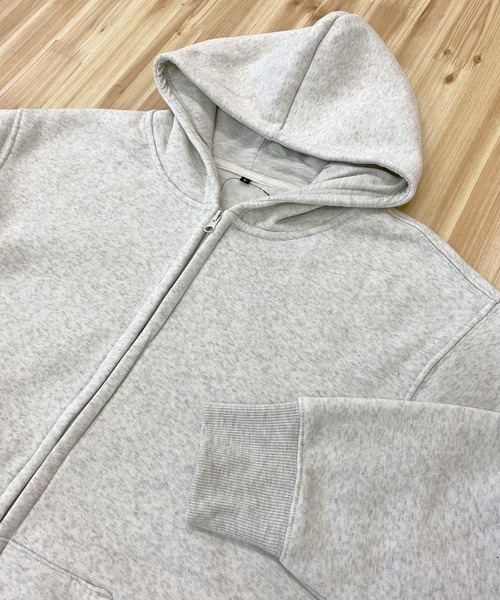 TopIsm（トップイズム）の「オーバーサイズ ヘビーウェイト裏起毛無地 スウェットジップアップパーカー（パーカー・メンズ・オートミール/ブラック/チャコールグレー/杢グレー・L/M/LL）」の12枚目の写真