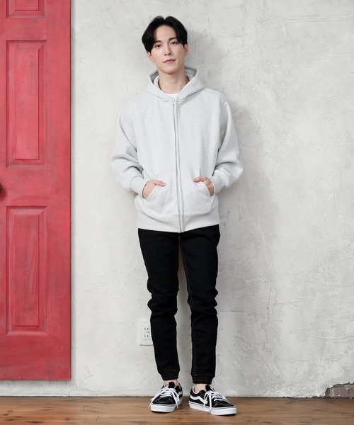 TopIsm（トップイズム）の「オーバーサイズ ヘビーウェイト裏起毛無地 スウェットジップアップパーカー（パーカー・メンズ・オートミール/ブラック/チャコールグレー/杢グレー・L/M/LL）」の20枚目の写真