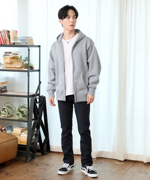 TopIsm（トップイズム）の「オーバーサイズ ヘビーウェイト裏起毛無地 スウェットジップアップパーカー（パーカー・メンズ・オートミール/ブラック/チャコールグレー/杢グレー・L/M/LL）」の19枚目の写真