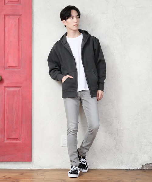 TopIsm（トップイズム）の「オーバーサイズ ヘビーウェイト裏起毛無地 スウェットジップアップパーカー（パーカー・メンズ・オートミール/ブラック/チャコールグレー/杢グレー・L/M/LL）」の18枚目の写真