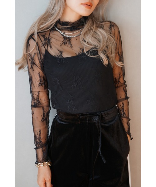 ODORATA（オドラタ）の「シアートップス（Tシャツ/カットソー・レディース・ブラック/ホワイト・FREE）」の6枚目の写真