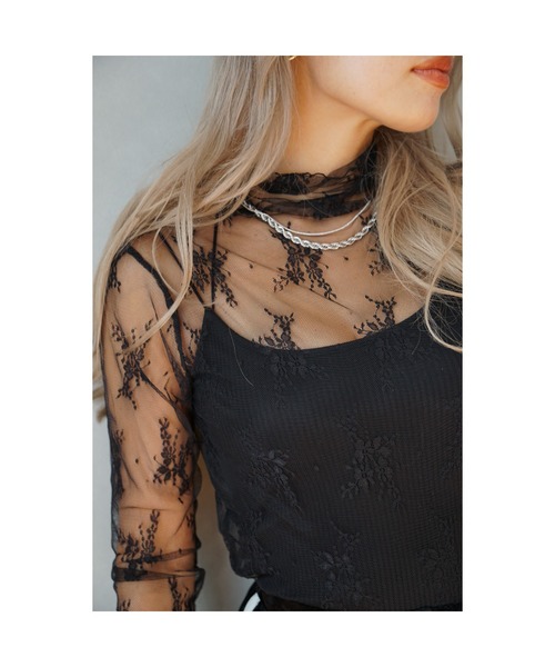 ODORATA（オドラタ）の「シアートップス（Tシャツ/カットソー・レディース・ブラック/ホワイト・FREE）」の11枚目の写真