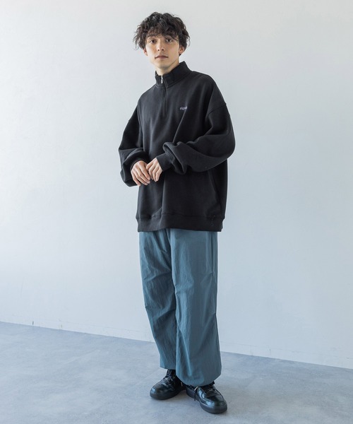 SIGNAL SPORTS（シグナルスポーツ）の「【SIGNAL SPORTS】ワンポイント刺繍/裏起毛スウェットハーフジッププルオーバー（スウェット・メンズ・ホワイト/ブラック/グリーン/ブルー・LARGE/SMALL/MEDIUM）」の10枚目の写真