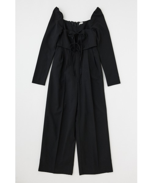 MOUSSY（マウジー）の「LAYERED オールインワン（つなぎ/オールインワン・レディース・杢グレー/ブラック・1/2）」の3枚目の写真