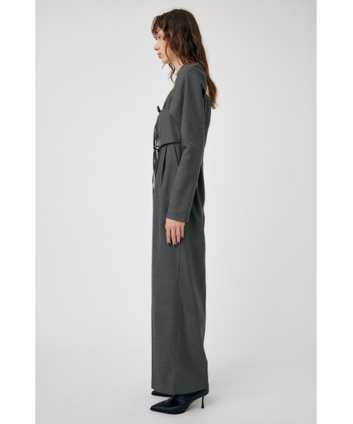 MOUSSY（マウジー）の「LAYERED オールインワン（つなぎ/オールインワン・レディース・杢グレー/ブラック・1/2）」の7枚目の写真