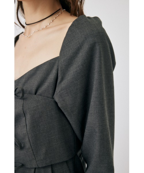 MOUSSY（マウジー）の「LAYERED オールインワン（つなぎ/オールインワン・レディース・杢グレー/ブラック・1/2）」の10枚目の写真