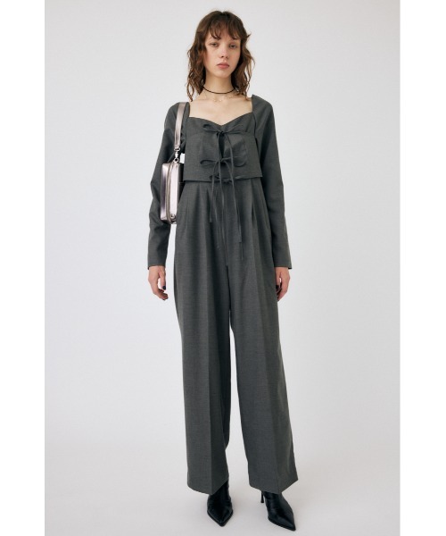 MOUSSY（マウジー）の「LAYERED オールインワン（つなぎ/オールインワン・レディース・杢グレー/ブラック・1/2）」の5枚目の写真