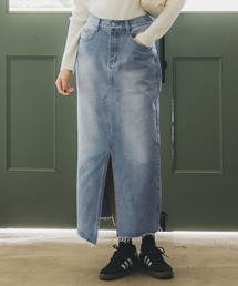 フロントスリットデニムスカート