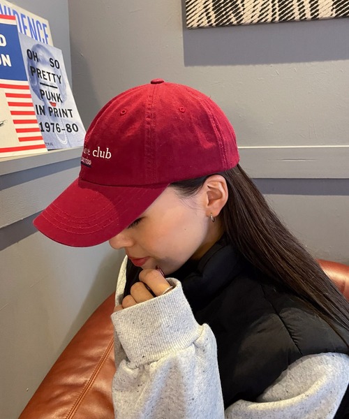 CANAL JEAN（キャナルジーン）の「smileyranna × THE BEST CAFE "Creative club"ロゴCAP（キャップ・レディース・レッド・ONE SIZE）」の2枚目の写真