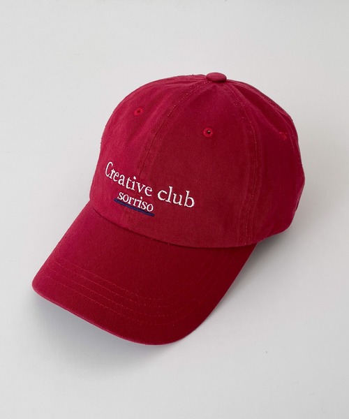CANAL JEAN（キャナルジーン）の「smileyranna × THE BEST CAFE "Creative club"ロゴCAP（キャップ・レディース・レッド・ONE SIZE）」の7枚目の写真