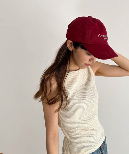 CANAL JEAN（キャナルジーン）の「smileyranna × THE BEST CAFE "Creative club"ロゴCAP（キャップ・レディース・レッド・ONE SIZE）」の22枚目の写真