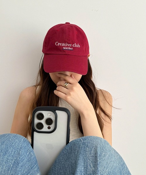 CANAL JEAN（キャナルジーン）の「smileyranna × THE BEST CAFE "Creative club"ロゴCAP（キャップ・レディース・レッド・ONE SIZE）」の21枚目の写真