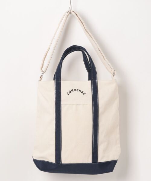 CONVERSE（コンバース）の「【CONVERSE】ARCH TOTE BAG M/トートバッグ/肩掛け/斜め掛け/手提げ/カバン/コンバース（トートバッグ・メンズ・ブラック/アイボリー/グリーン/レッド/ネイビー・FREE）」の4枚目の写真